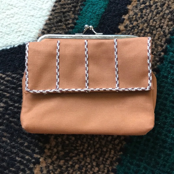 Vintage Handbags - 🏷70s Vintage Canvas Coin Pouch Wallet